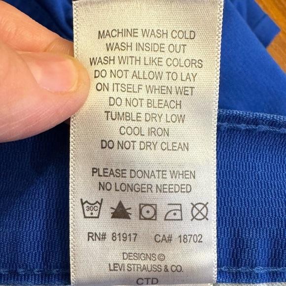 Levi's 511 Slim Fit Star Blue Denim Jeans Size 16 - 28x28 - Picture 15 of 16